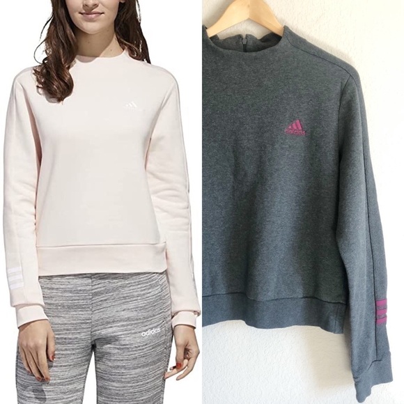 Adidas Essential Comfort Mock Neck Sweatshirt - Picture 1 of 12
